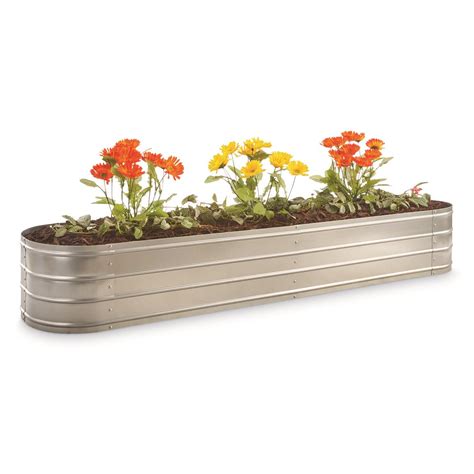 large oval galvanized steel planter box|extra large galvanized planter box.